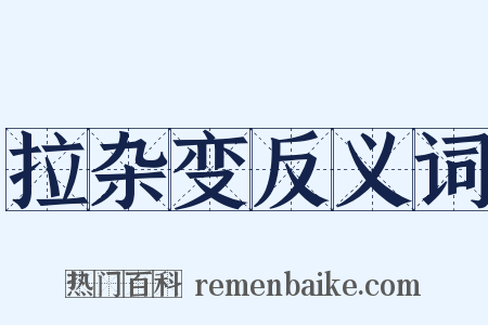 拉杂变反义词是什么意思的图片